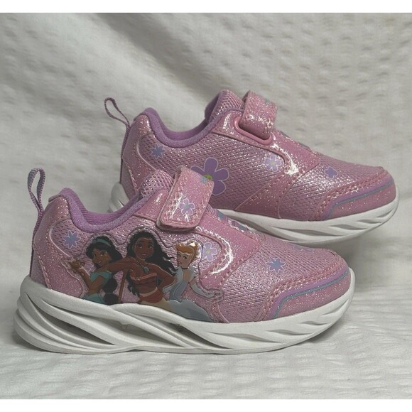 Disney Princess Toddler Pink Light Up Athletic Sneakers Size 7c Kids Shoes - Picture 4 of 12